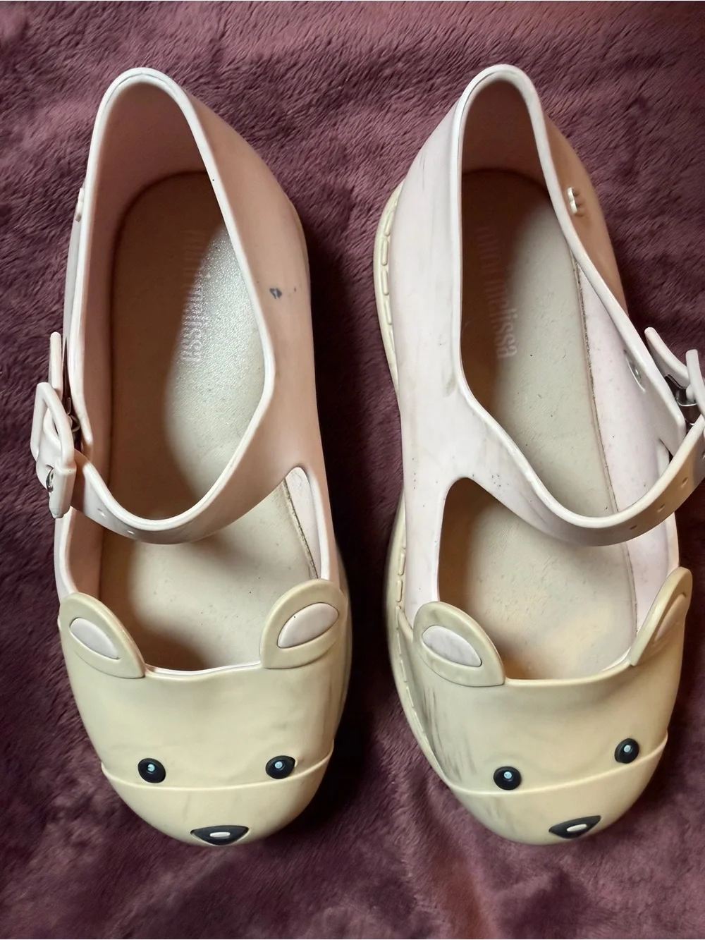 Kids Pink Bear Mary Jane Shoes